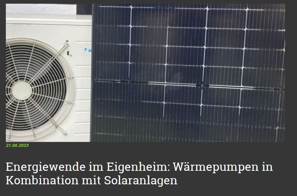 Energiewende Wärmepumpe und Solar